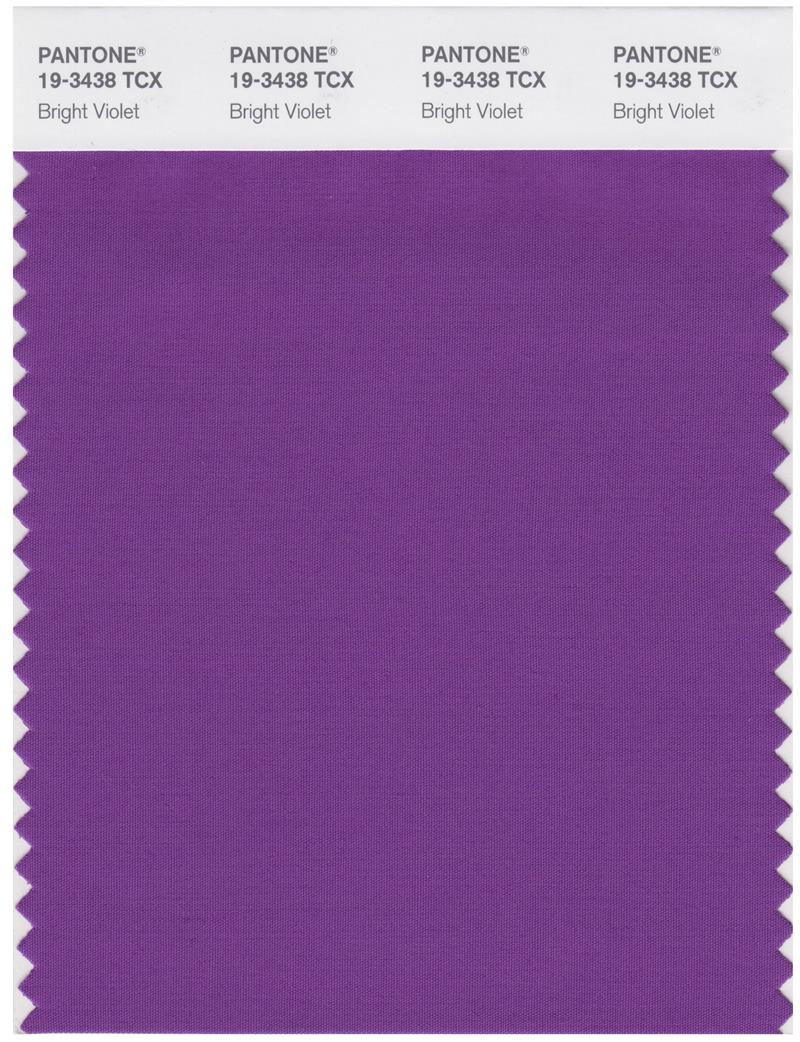 Pantone Smart 19-3438 TCX Color Swatch Card | Bright Violet 