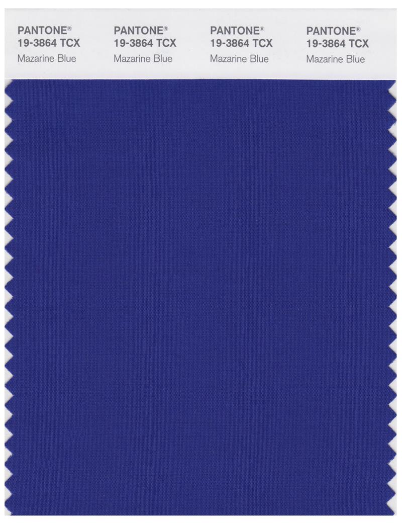 Pantone Smart 19-3864 TCX Color Swatch Card | Mazarine Blue 