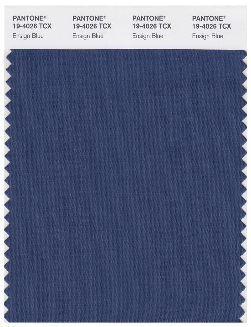 Pantone Smart 19-4026 TCX Color Swatch Card | Ensign Blue 