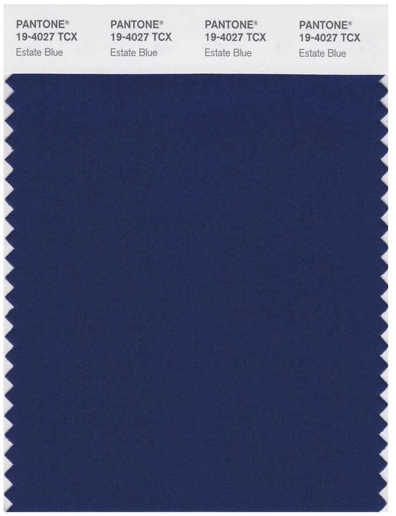 Pantone Smart 19-4027 TCX Color Swatch Card | Estate Blue 