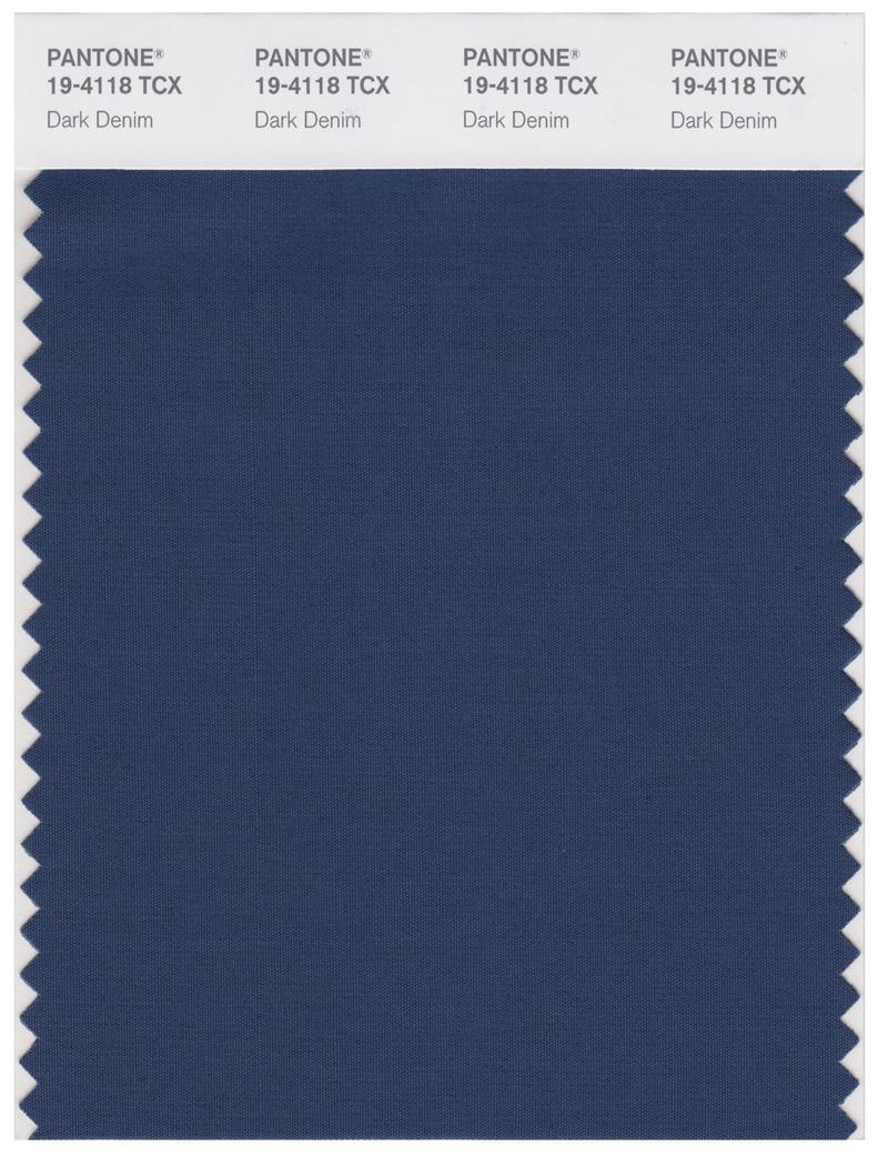 Pantone Smart 19-4118 TCX Color Swatch Card | Dark Denim 