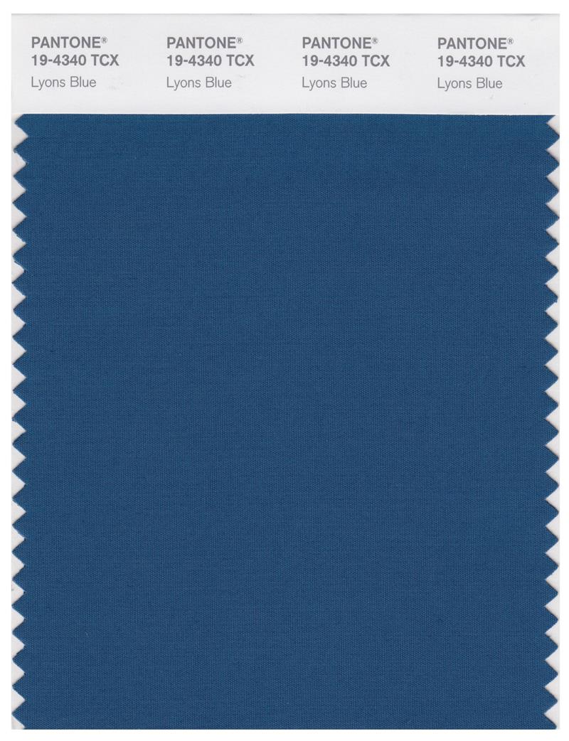 Pantone Smart 19-4340 TCX Color Swatch Card | Lyons Blue 