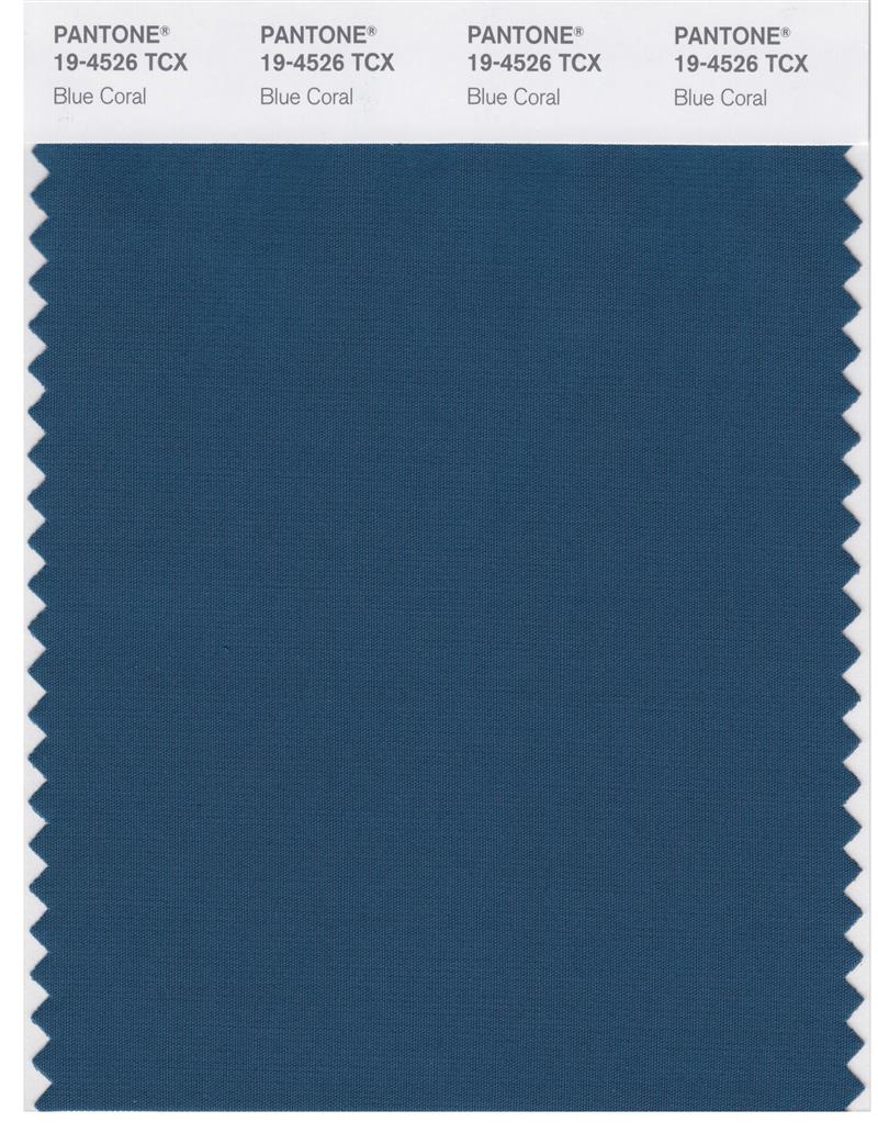 Pantone Smart 19-4526 TCX Color Swatch Card | Blue Coral 