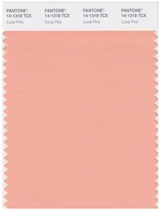 Pantone Smart 14-1318 TCX Color Swatch Card | Coral Pink 