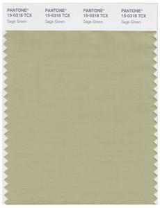 Pantone Smart 15-0318 TCX Color Swatch Card | Sage Green 