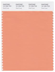 Pantone Smart 15-1334 TCX Color Swatch Card | Shell Coral 