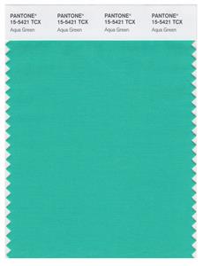 Pantone Smart 15-5421 TCX Color Swatch Card | Aqua Green 