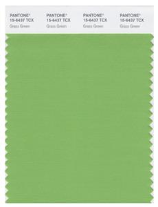 Pantone Smart 15-6437 TCX Color Swatch Card | Grass Green 