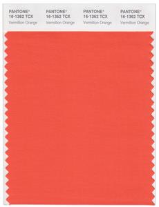 Pantone Smart 16-1362 TCX Color Swatch Card | Vermillion Orange 