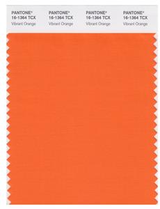 Pantone Smart 16-1364 TCX Color Swatch Card | Vibrant Orange 