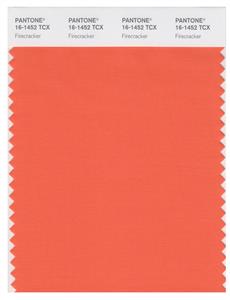 Pantone Smart 16-1452 TCX Color Swatch Card | Firecracker 