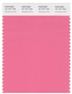 Pantone Smart 16-1731 TCX Color Swatch Card | Strawberry Pink 