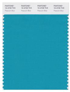 Pantone Smart 16-4728 TCX Color Swatch Card | Peacock Blue 