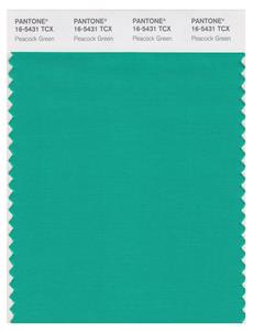 Pantone Smart 16-5431 TCX Color Swatch Card | Peacock Green 