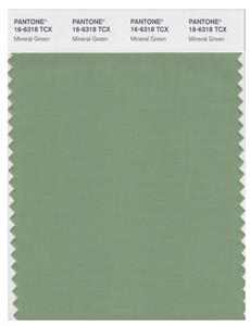 Pantone Smart 16-6318 TCX Color Swatch Card | Mineral Green 