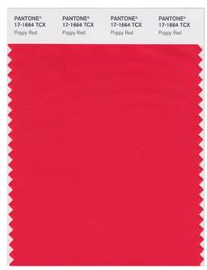 Pantone Smart 17-1664 TCX Color Swatch Card | Poppy Red 