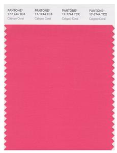 Pantone Smart 17-1744 TCX Color Swatch Card | Calypso Coral 