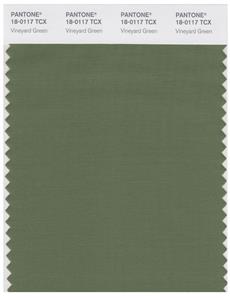 Pantone Smart 18-0117 TCX Color Swatch Card | Vineyard Green 