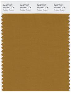 Pantone Smart 18-0940 TCX Color Swatch Card | Golden Brown 