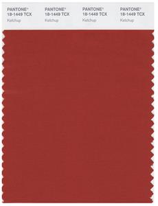 Pantone Smart 18-1449 TCX Color Swatch Card | Ketchup 