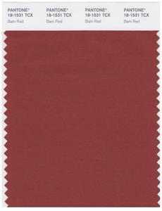 Pantone Smart 18-1531 TCX Color Swatch Card | Barn Red 