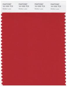 Pantone Smart 18-1555 TCX Color Swatch Card | Molten Lava 