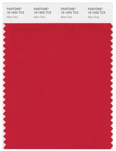 Pantone Smart 18-1655 TCX Color Swatch Card | Mars Red 