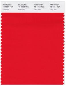 Pantone Smart 18-1664 TCX Color Swatch Card | Fiery Red 