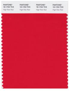 Pantone Smart 18-1763 TCX Color Swatch Card | High Risk Red 