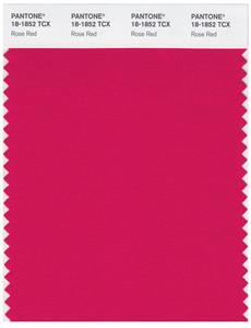 Pantone Smart 18-1852 TCX Color Swatch Card | Rose Red 