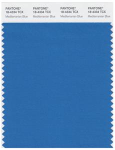 Pantone Smart 18-4334 TCX Color Swatch Card | Mediterranian Blue 