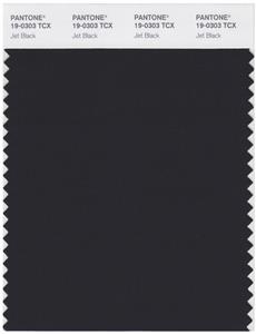 Pantone Smart 19-0303 TCX Color Swatch Card | Jet Black 