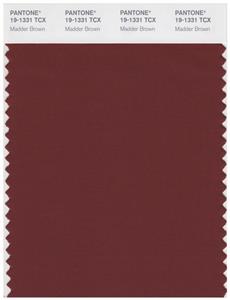 Pantone Smart 19-1331 TCX Color Swatch Card | Madder Brown 