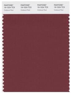 Pantone Smart 19-1524 TCX Color Swatch Card | Oxblood Red 