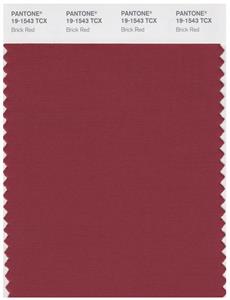 Pantone Smart 19-1543 TCX Color Swatch Card | Brick Red 