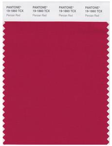 Pantone Smart 19-1860 TCX Color Swatch Card | Persian Red 