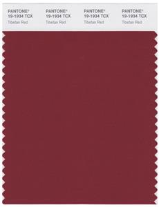 Pantone Smart 19-1934 TCX Color Swatch Card | Tibetan Red 