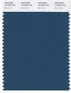 Pantone Smart 19-4526 TCX Color Swatch Card | Blue Coral 